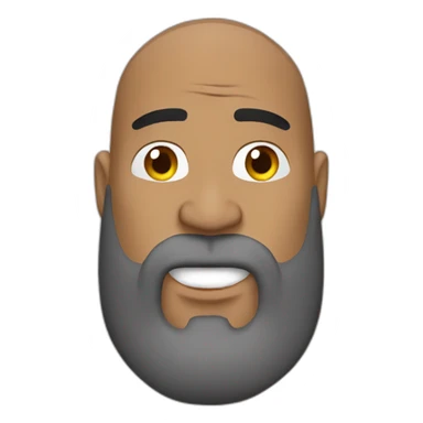 The Rock com barba sticker