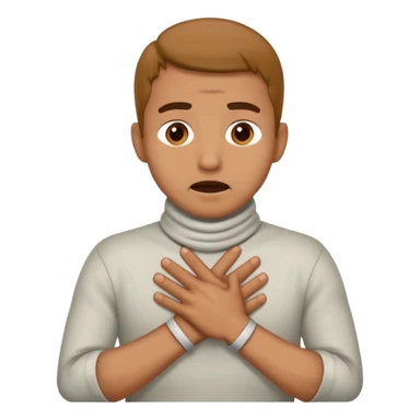 Man with hands gripped around neck crossed like he is choking sticker