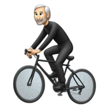 steve jobs riding bicycle sticker