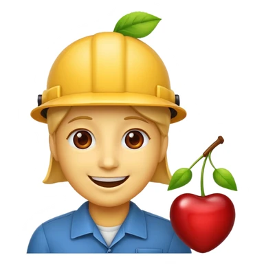 i want ai engineer emoji (theme: gold cherry red) sticker