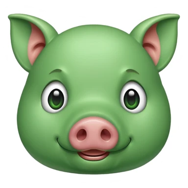 Pig snout green color sticker