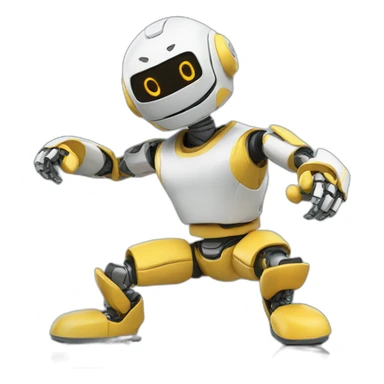 Robot breakdancing sticker