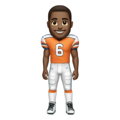 quarterback with striped knee socks sticker