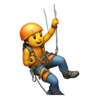 rock climber emoji but i want the peach emoji instead of the rock sticker
