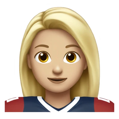 football player blonde girl football sticker
