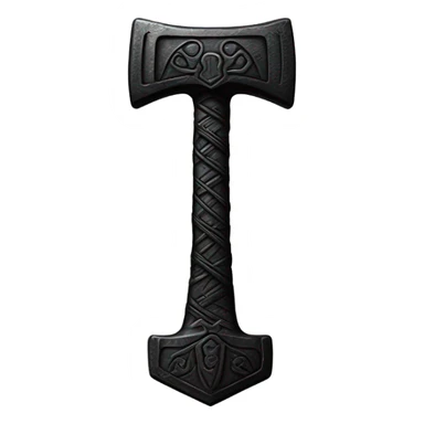 thor's hammer black sticker