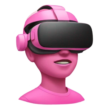 all-pink vr headset without human sticker