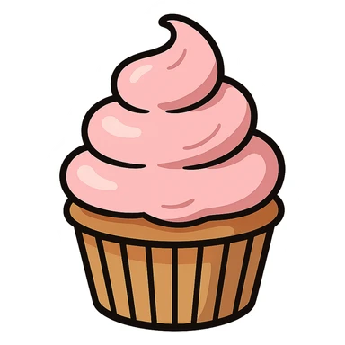 cupcake with pink icing sticker