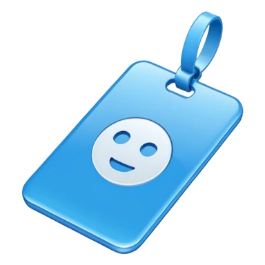 blue tag 3d sticker