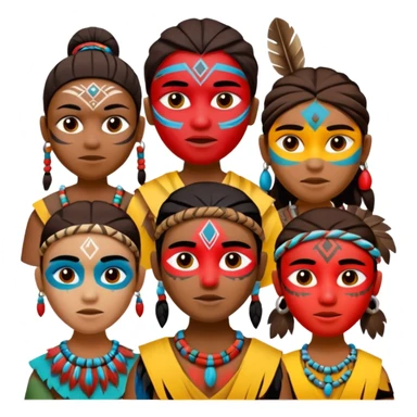 tribals in tribal colors sticker