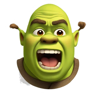  shrek yelling  sticker