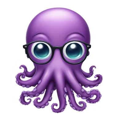Cute octopus with specs sticker