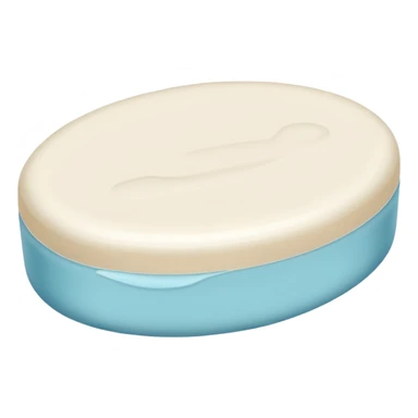 oval white soap sticker