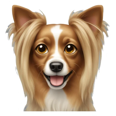 Dog longhaired toy terrier sticker