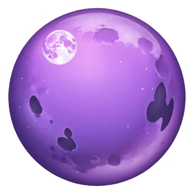 realistic lilac moon sticker