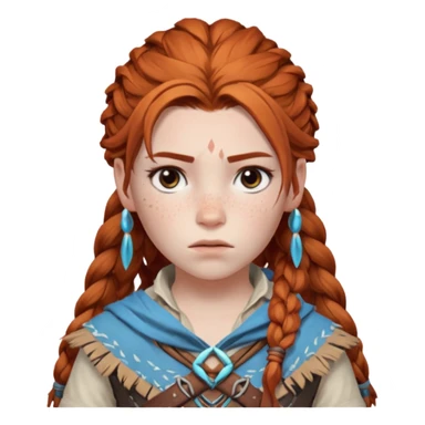 sad aloy from horizon forbidden west the game sticker