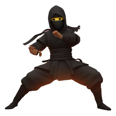 ninja in front of the sunset sticker