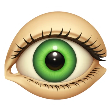 Green eye sticker