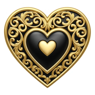 gold goth heart, remove background sticker