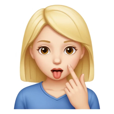 Girl sucking on finger sticker