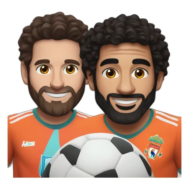 Messi and Mohamed Salah sticker
