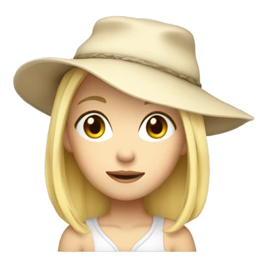 blonde girl in anime hat sticker
