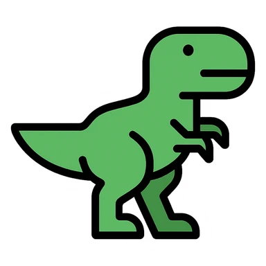 t-rex dinosaur color outline icon sticker
