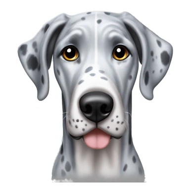 blue merle great dane with light grey coat  sticker