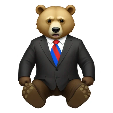 Putin on a bear sticker