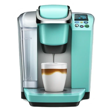 Realistic mint blue keurig machine sticker