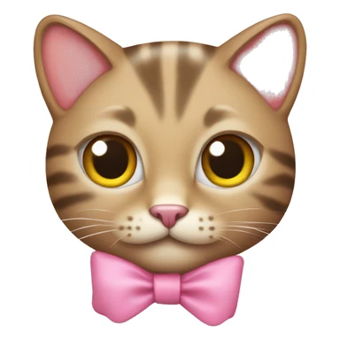 Cat with pink bow  sticker