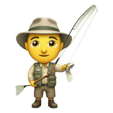 Man fly fishing sticker