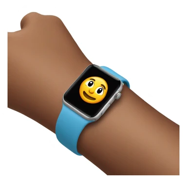 apple watch on wrist sticker