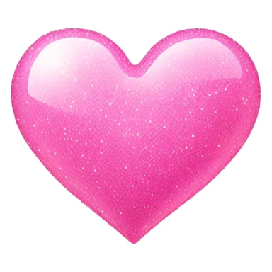 Pink sparkly heart  sticker