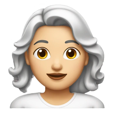 señora gordita con cabello mediano de piel blanca con pecas sticker