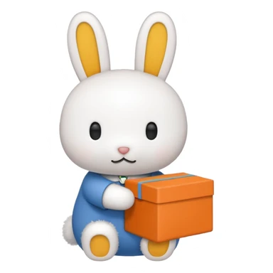 Cute miffy with box sticker