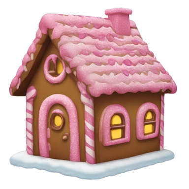 pink gingerbreadhouse sticker