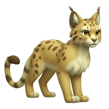 Grass-type Fakémon-Lynx full body sticker