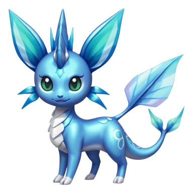 Meloetta-Vaporeon-Genesect-Pokémon-Fakémon-fusion-hybrid-creature sticker