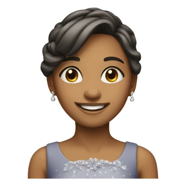 smiling girl elegant dress sticker