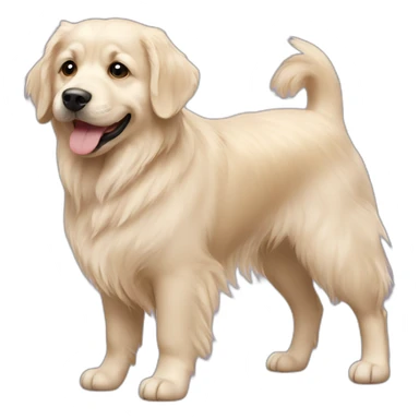 mix between a maltese and a golden retriever sticker