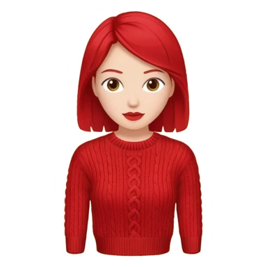 red women's knitwear sticker