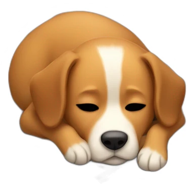 Dog sleeping on roof sticker