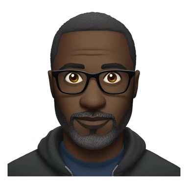 Idris Elba with specs sticker