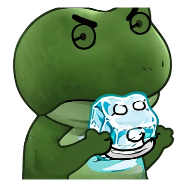 Hello kitty with grills holding ice cube sticker