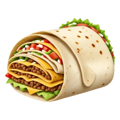 folded snacks,burrito sandwich sticker