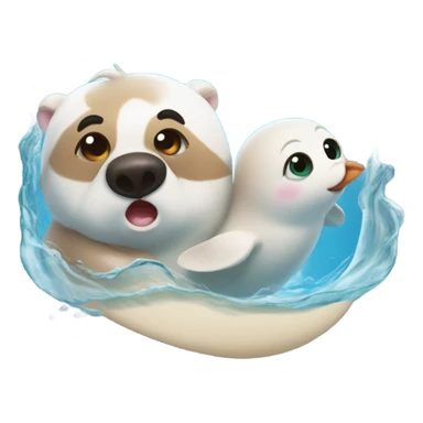 Foca con otra foca sticker