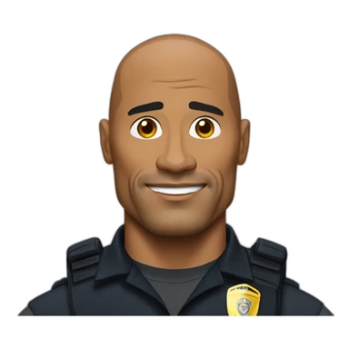 Dwayne Johnson policia sticker