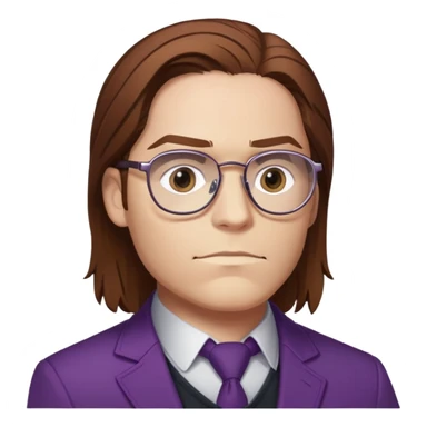 zemo brown hair with glasses marvel from captain america: civil war sticker