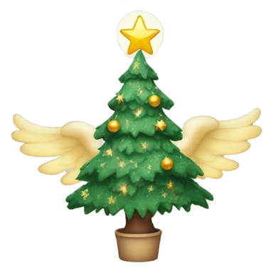 Christmas tree with a angel on the top sticker